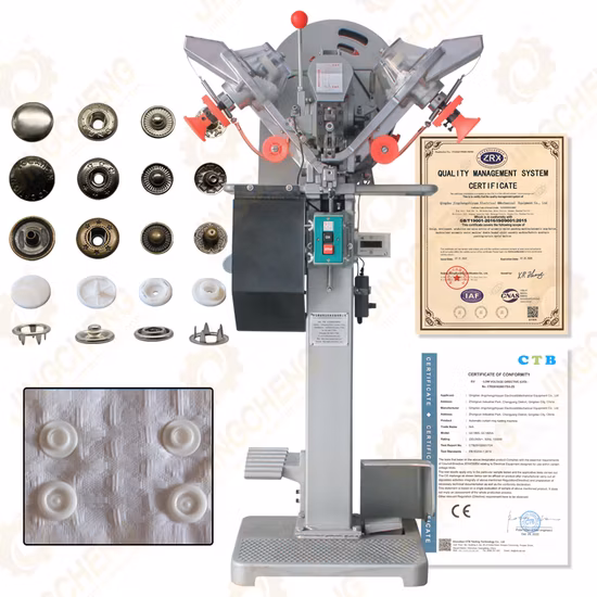 Full Automatic Punching &amp; Metal Button Snap Button Stud Socket Prong Making Machine